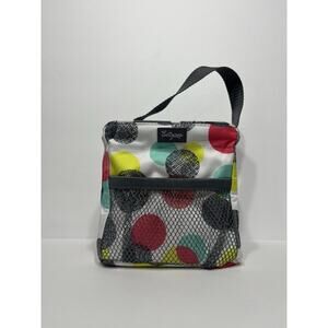 Thirty One 31 Small Tote Organizer Polka Dots USED 6x6 inches